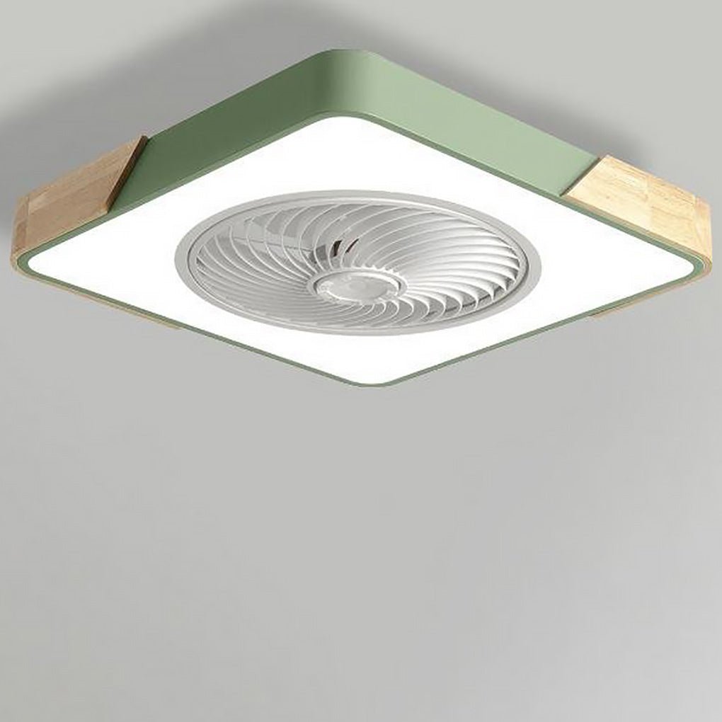 Moderne houten LED plafondventilator met licht
