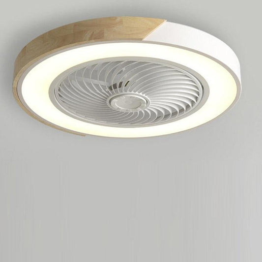 Moderne houten LED plafondventilator met licht