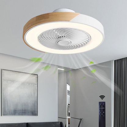 Moderne houten LED plafondventilator met licht