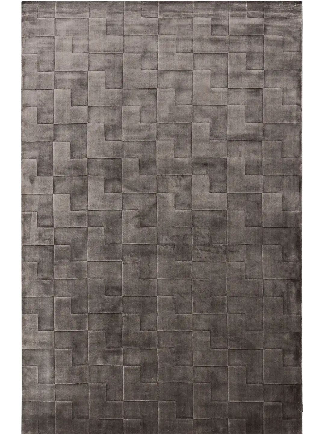 Bruin lyocell vloerkleed voor de woonkamer