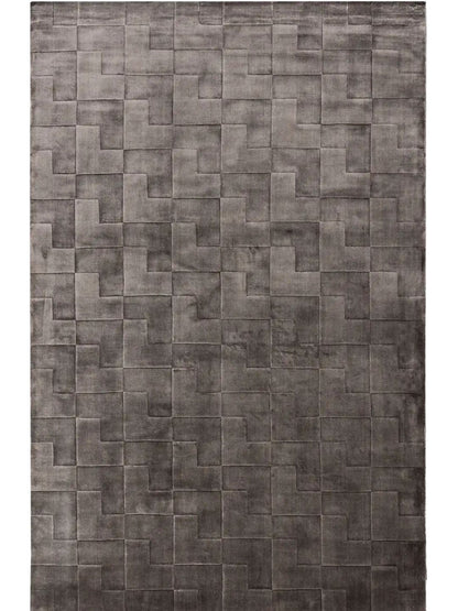 Bruin lyocell vloerkleed voor de woonkamer