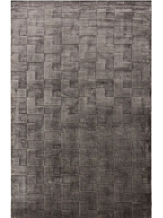 Bruin lyocell vloerkleed voor de woonkamer