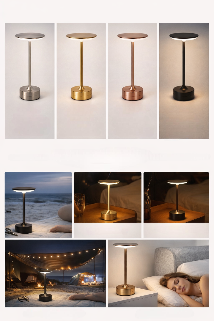 Amberlin art-deco koperen tafellamp
