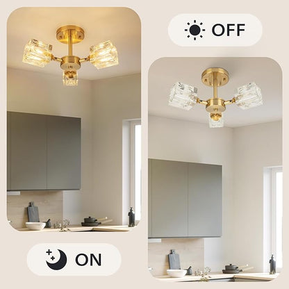 Kristal Druppel Gouden Slaapkamerlamp