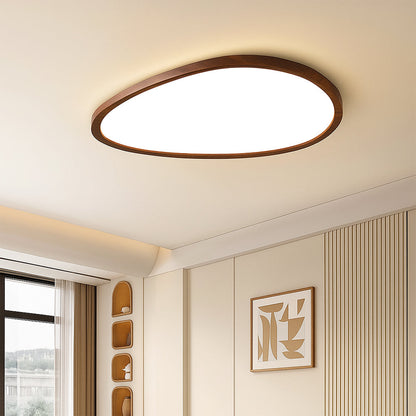 Ultradunne plafondlamp met houtlook