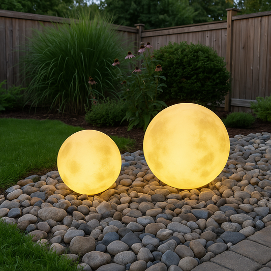 Zonne tuinlamp maansdesign