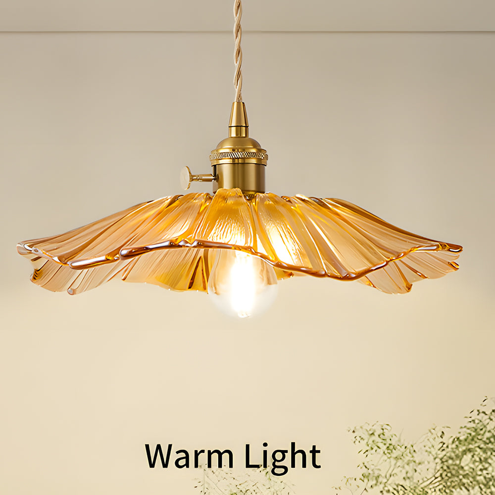 Retro Bloemen Glazen Hanglamp