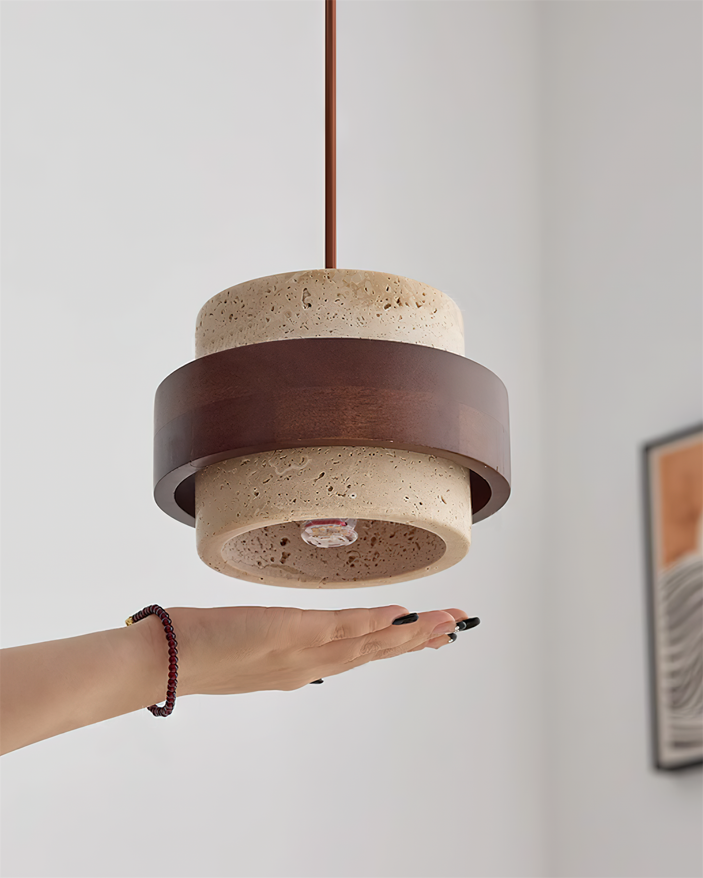 Rustieke stenen hanglamp