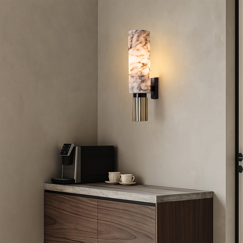 Elegante marmeren wandlamp