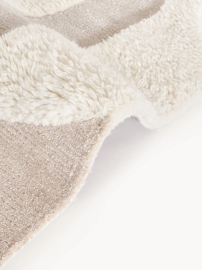 Elvara abstract vloerkleed van wol en viscose