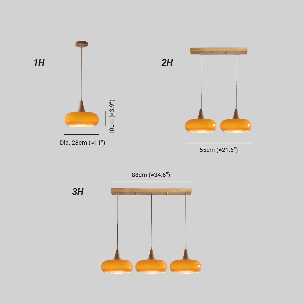Moderne glazen hanglamp
