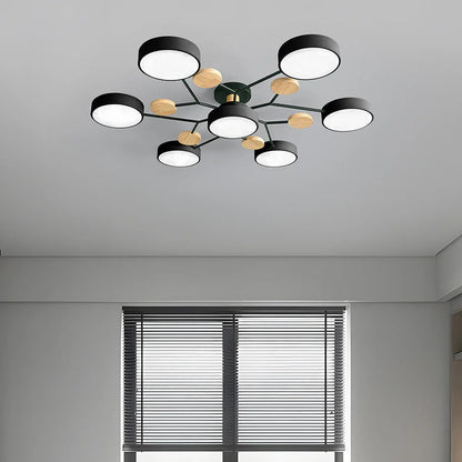 Moderne ronde LED-plafondkroonluchter