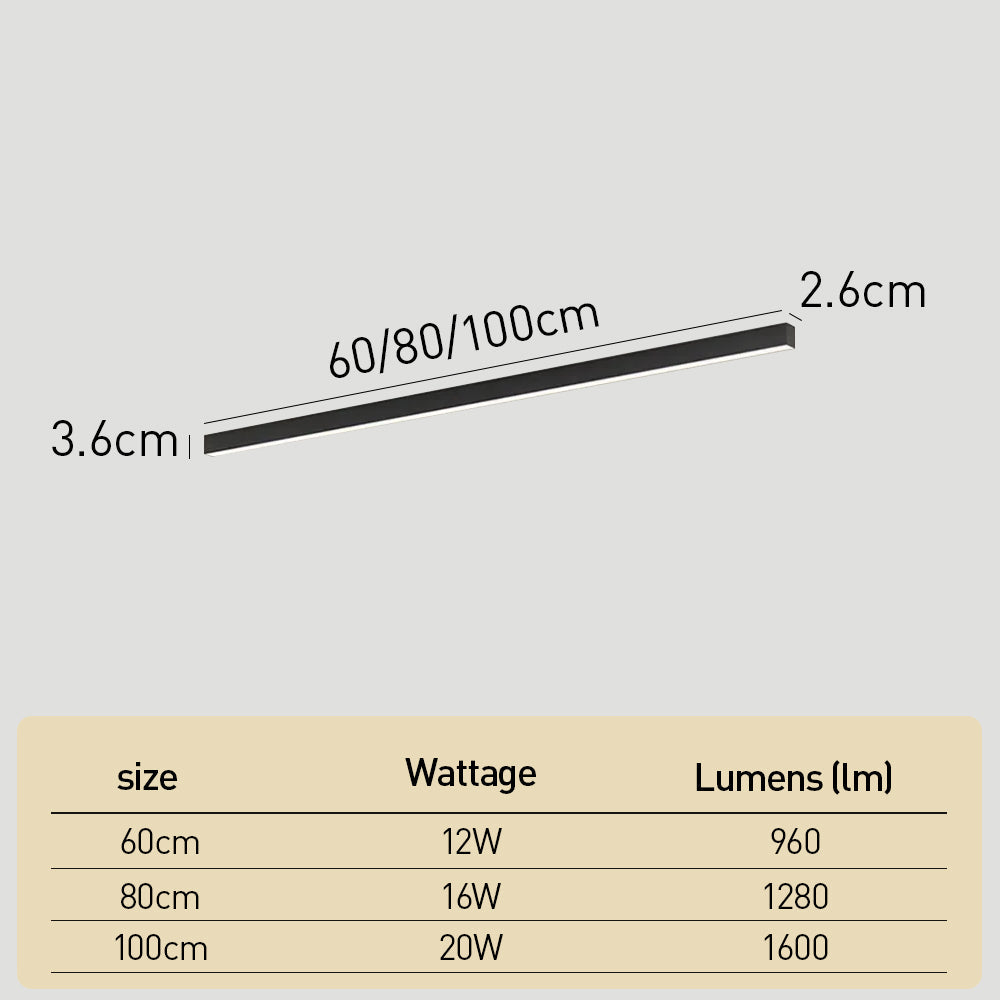 Minimalistische Lineaire LED Plafondlamp