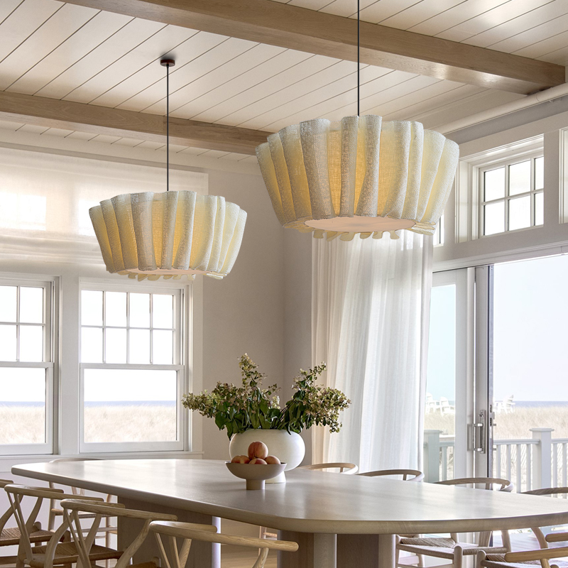 Handgemaakte hanglamp van Scandinavische stof