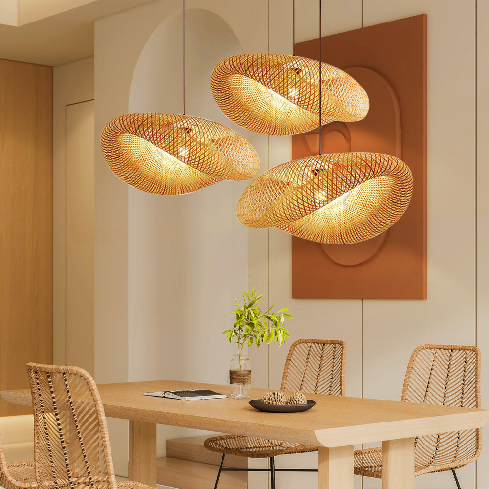 Natuurlijke bamboe hanglamp ontwerp