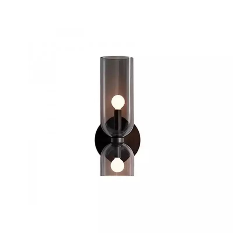 Dubbele glazen bol wandlamp