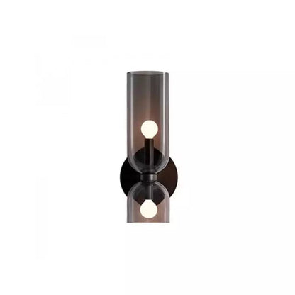 Dubbele glazen bol wandlamp