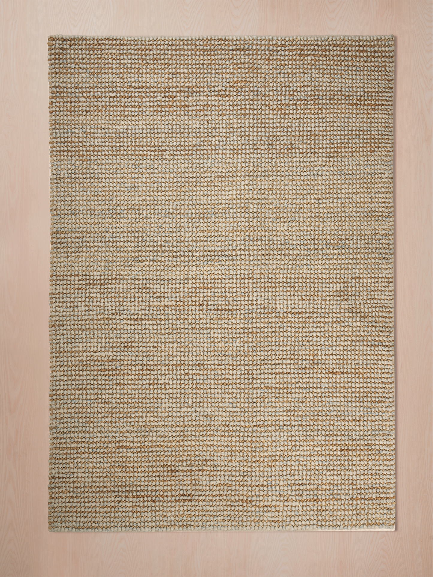 Beige wool-jute rug