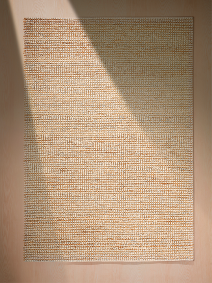 Beige wool-jute rug