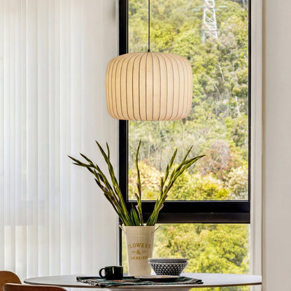 Elegante moderne zijden hanglamp