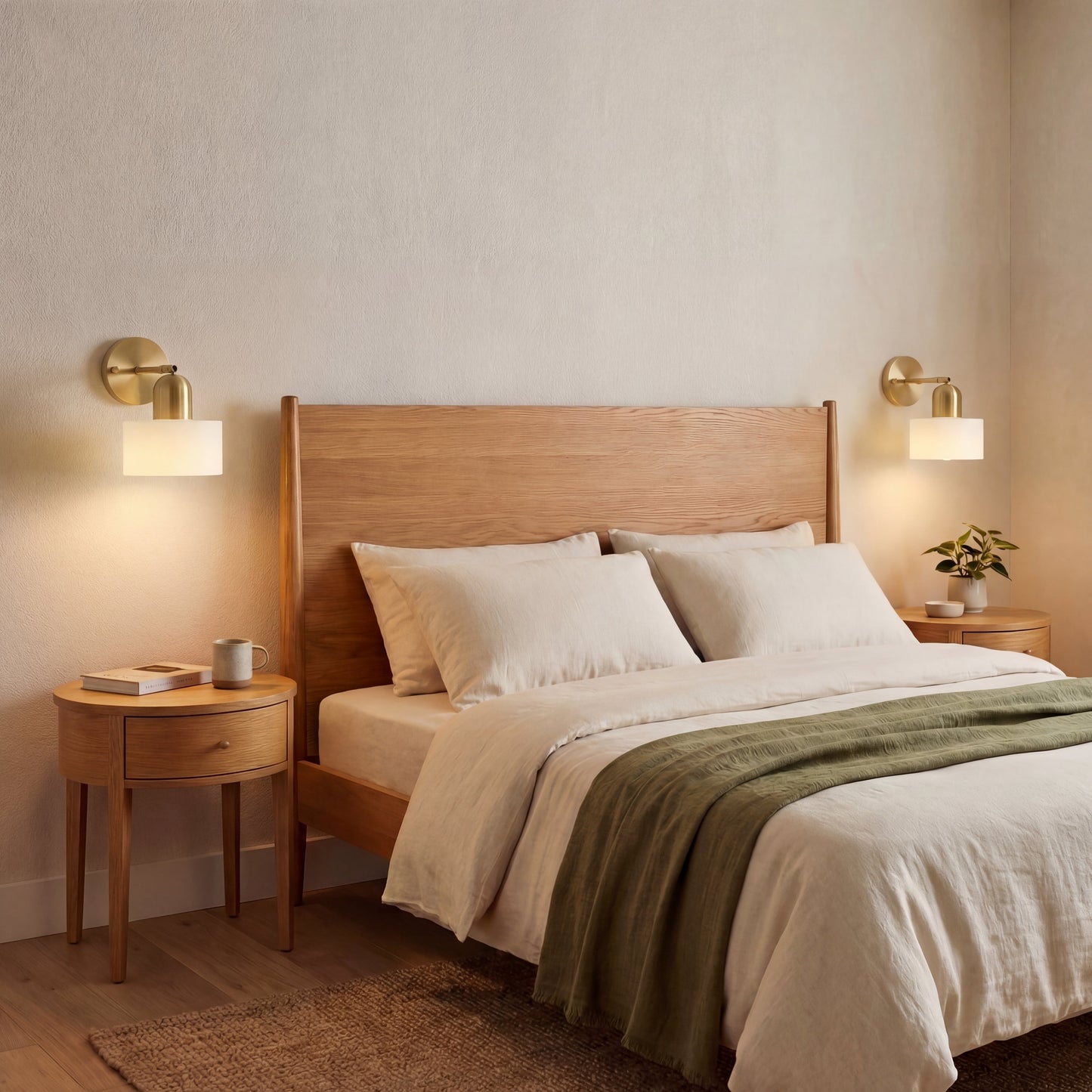 Kleurrijke glazen wandlamp in Bauhaus-stijl