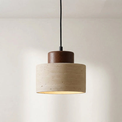 Natuurlijke hanglamp van travertijn