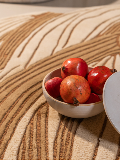 Wollen tapijt met structuur