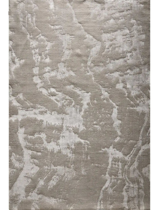 Grijs viscose vloerkleed woonkamer