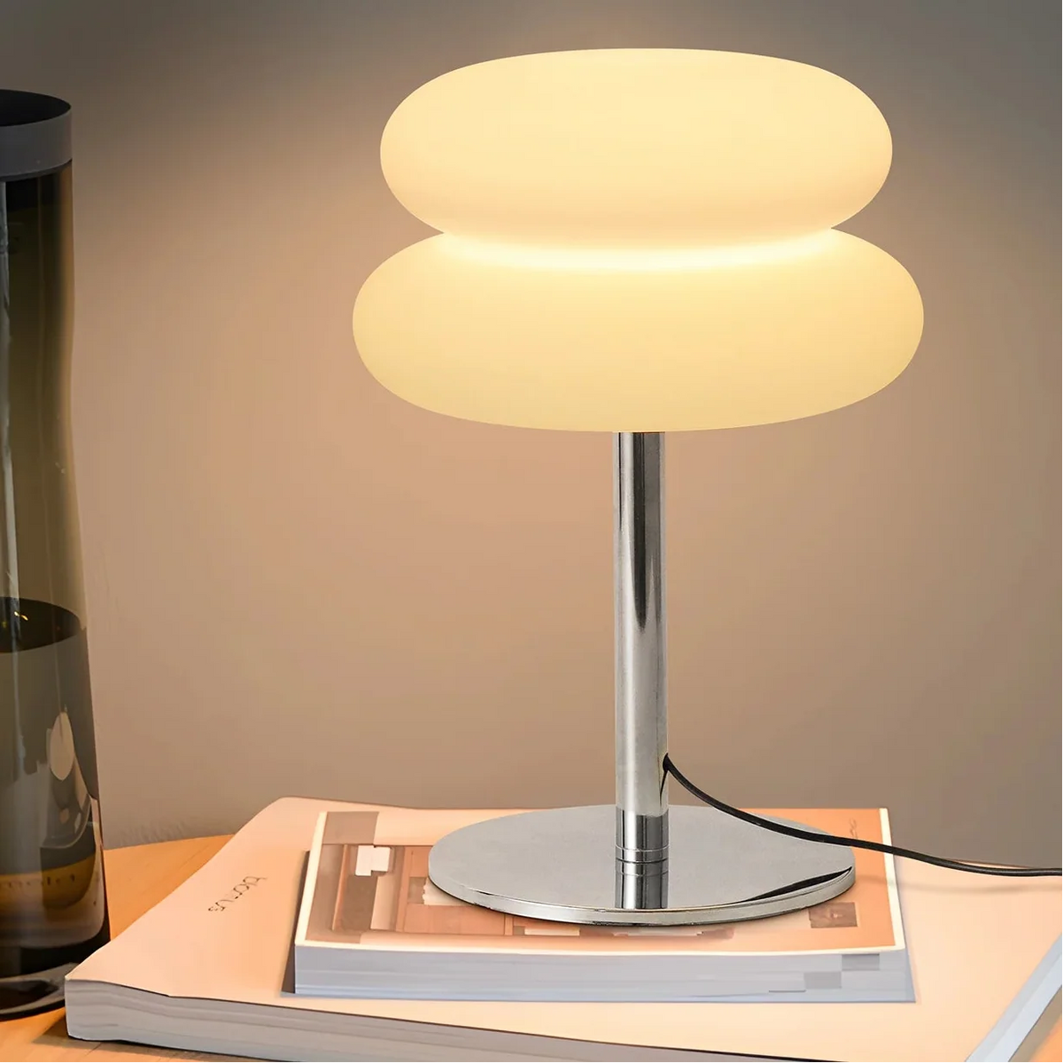 Xandrel mid-century glazen tafellamp