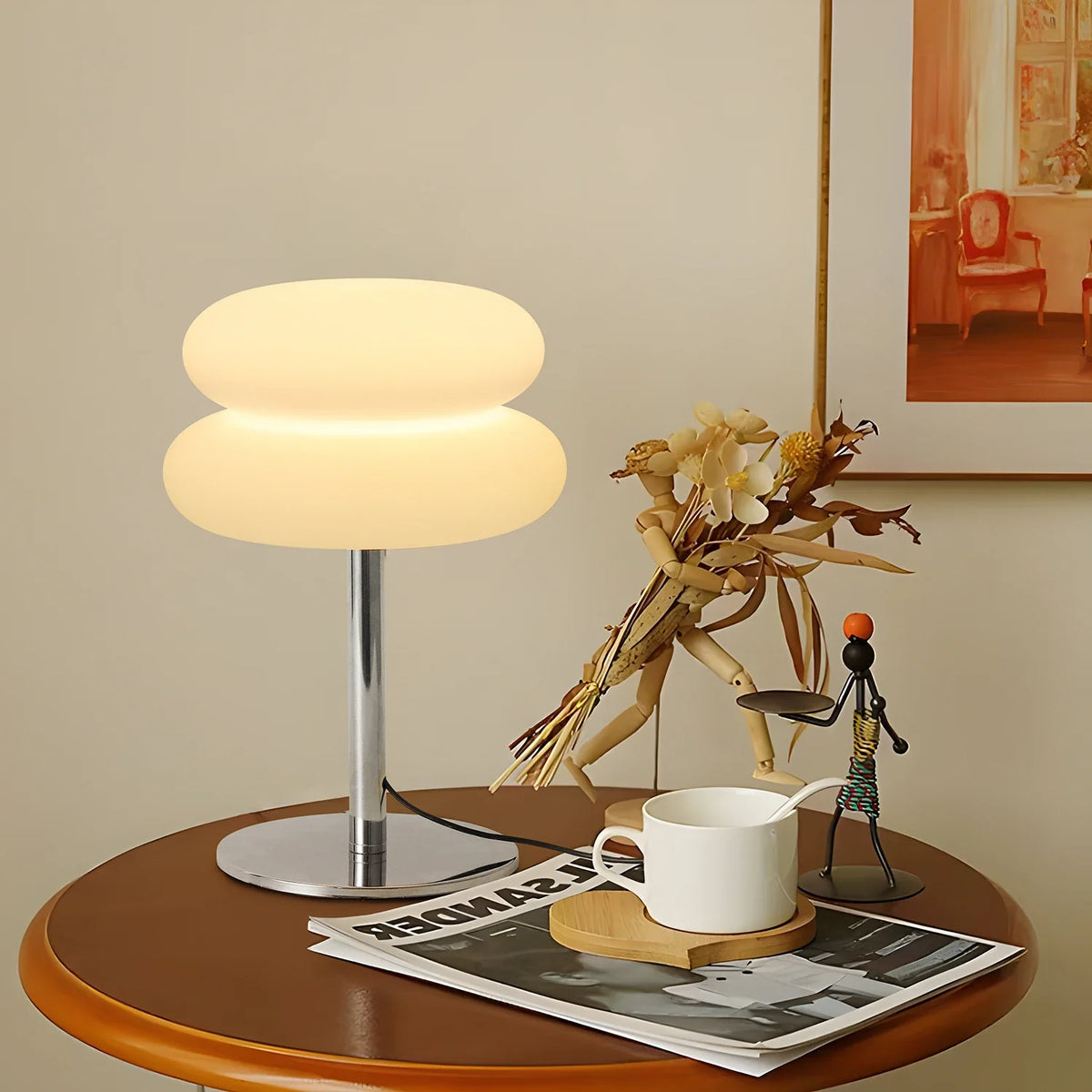 Xandrel mid-century glazen tafellamp