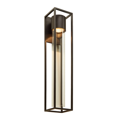 Vierkante zwarte zandkleurige LED-wandlamp voor buiten