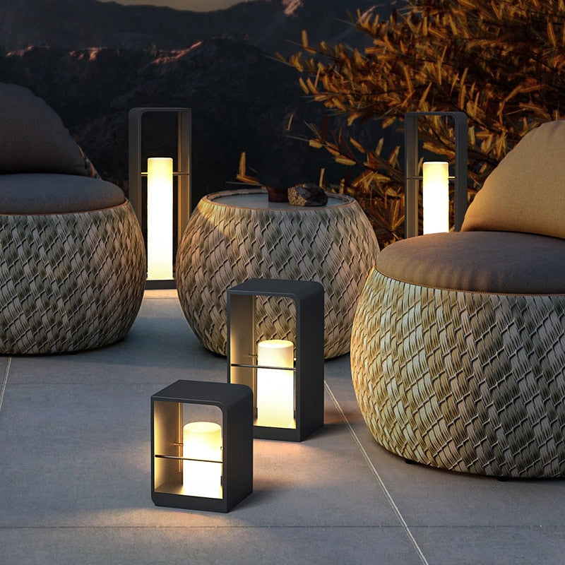 Moderne buiten-LED-paalverlichting