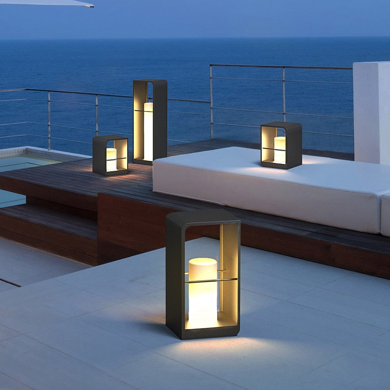 Moderne buiten-LED-paalverlichting