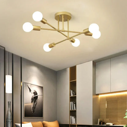 Moderne plafondkroonluchter met zes lichtpunten