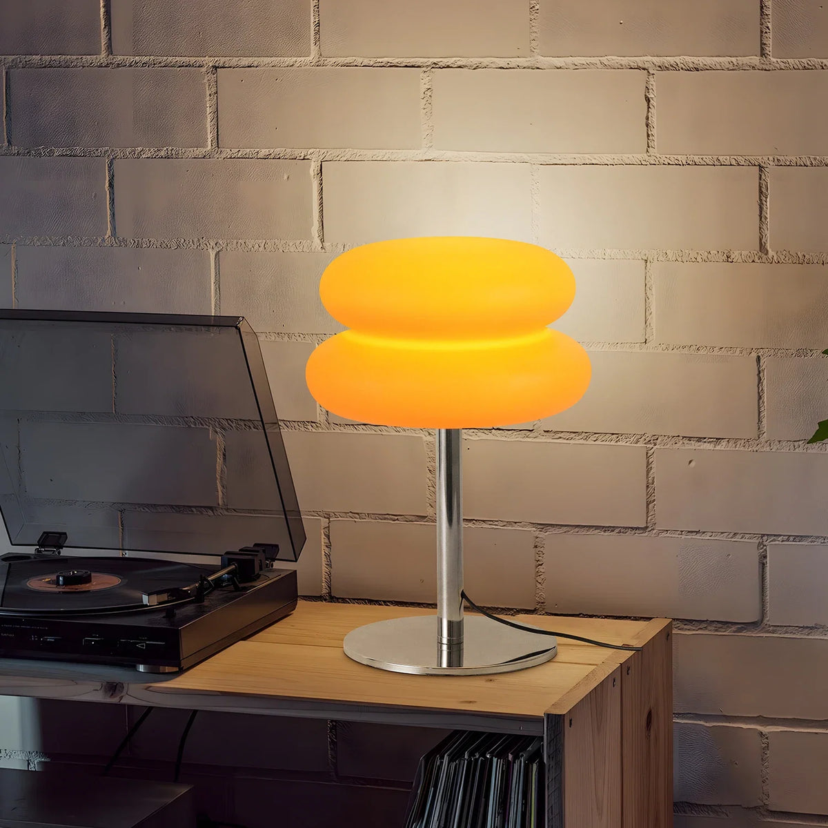 Xandrel mid-century glazen tafellamp