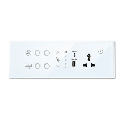 Nexora minimalistische glazen slimme schakelaarcontactdoos van ABS