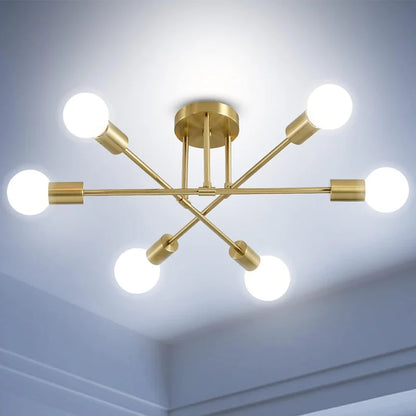 Moderne plafondkroonluchter met zes lichtpunten