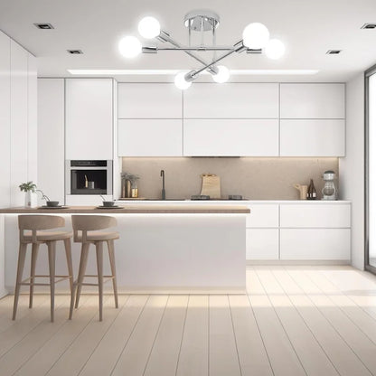 Moderne plafondkroonluchter met zes lichtpunten