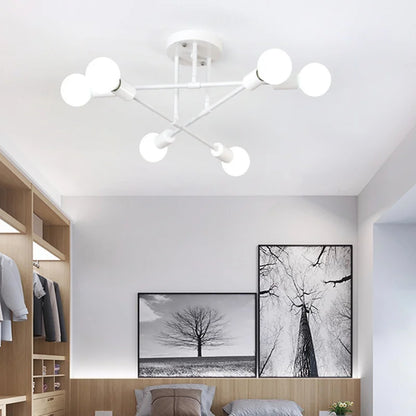 Moderne plafondkroonluchter met zes lichtpunten