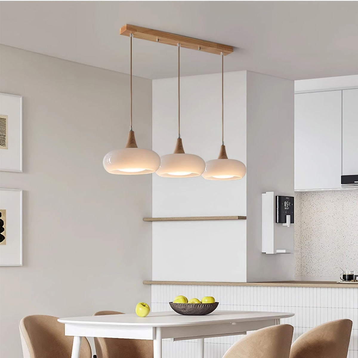 Moderne glazen hanglamp