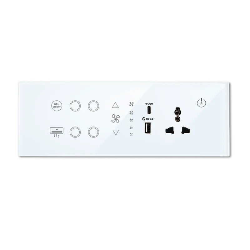 Nexora minimalistische glazen slimme schakelaarcontactdoos van ABS