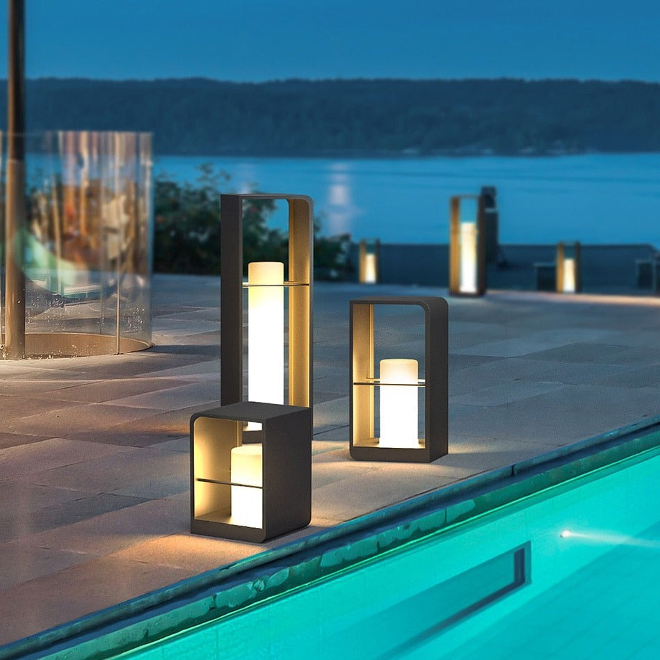Moderne buiten-LED-paalverlichting