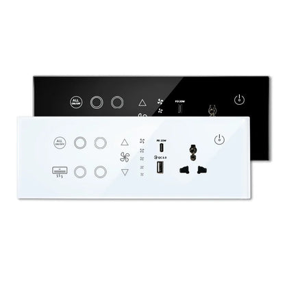 Nexora minimalistische glazen slimme schakelaarcontactdoos van ABS