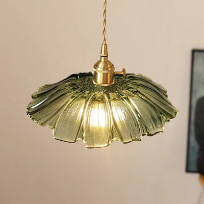 Retro Bloemen Glazen Hanglamp
