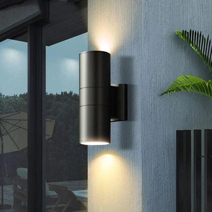 Moderne waterdichte LED-buitenmuurverlichting met op- en neerwaartse lichtbundel