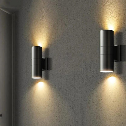 Moderne waterdichte LED-buitenmuurverlichting met op- en neerwaartse lichtbundel