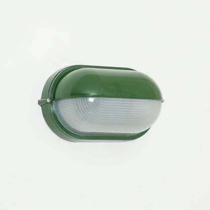 Industriële buitenmuurlamp met geribbeld glas