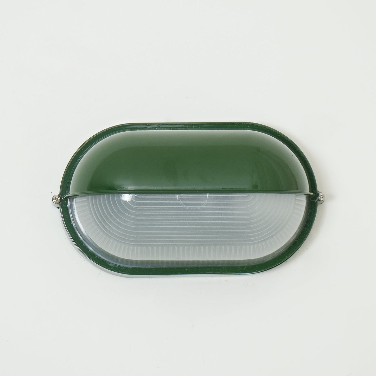 Industriële buitenmuurlamp met geribbeld glas