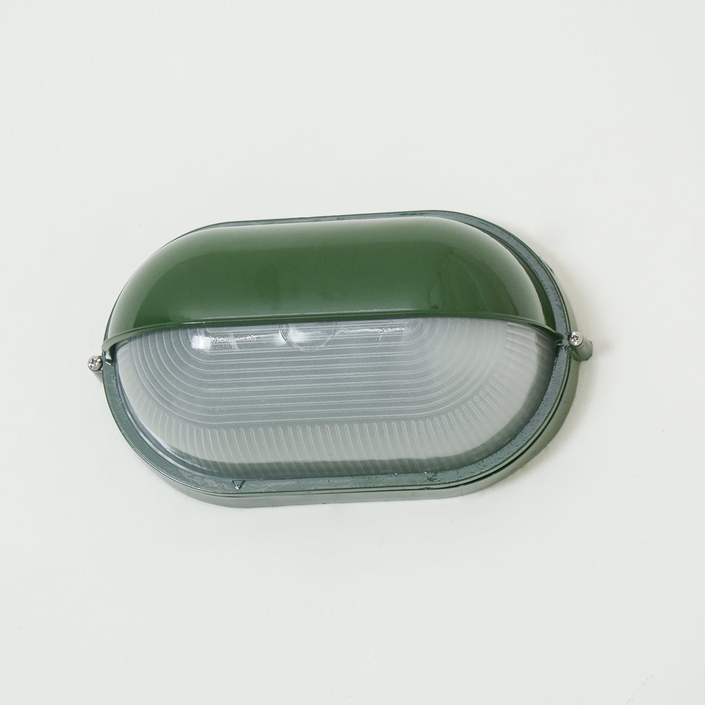 Industriële buitenmuurlamp met geribbeld glas