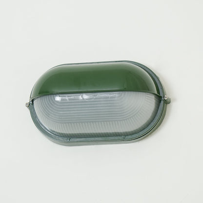 Industriële buitenmuurlamp met geribbeld glas